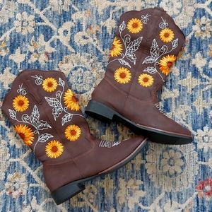 Sunflower cowboy boots